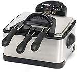 Bestron Friteuse familiale avec zone froide, 3 paniers, 4 litres