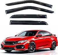 Vista 279 de KPY Moldura deflectora de viento con protección contra la lluvia compatible con GMC Terrain 2018-2023, 4 unidades, para ventana lateral, autoadhesiva