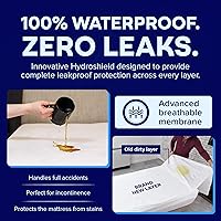 Vista 4 de Sábanas bajeras desechables de PEELAWAYS, protector de colchón 100% impermeable diseñado especialmente para la incontinencia, lujosamente suave, se