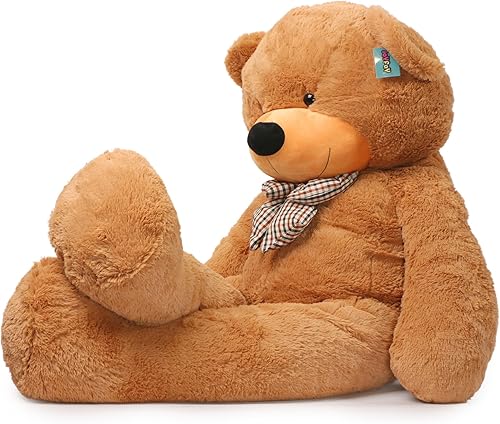 Miniatura 4 de Joyfay Oso de peluche gigante de 63 pulgadas, color marrón claro, enorme 5.25 pies, oso de peluche, regalo grande de San Valentín