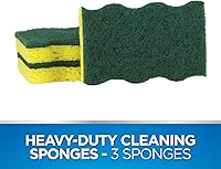 Vista 2 de Dawn Esponjas de cocina resistentes, verde/amarillo (paquete de 3)