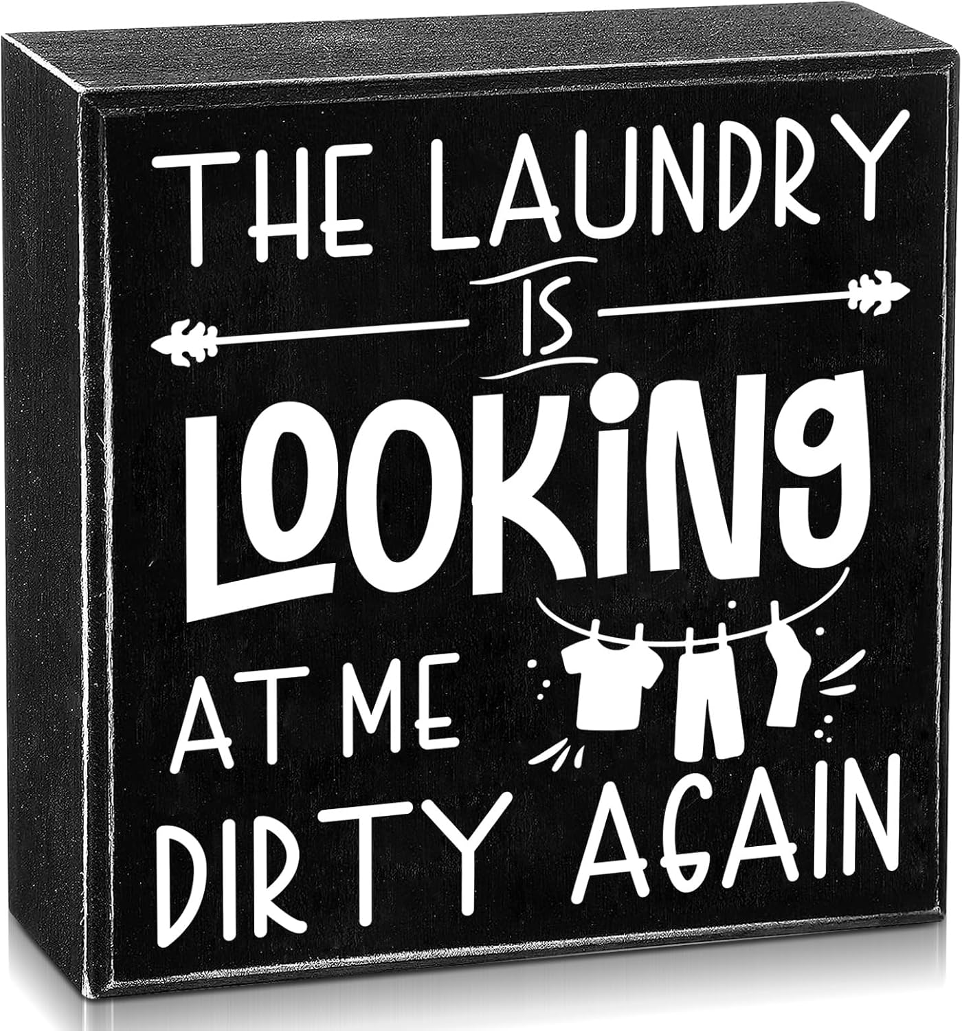 HSSPIRITZ Laundry Room Decor Laundry Box Sign Funny