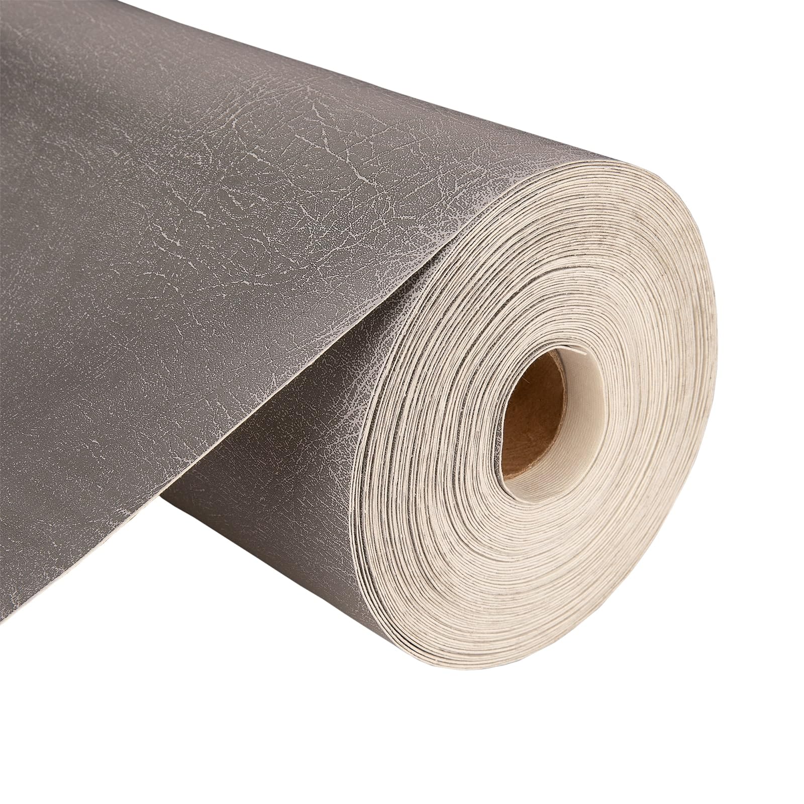 Craft Queen Ltd Grey Vinyl Leatherette Fabric, Fire Retardant, Waterproof Upholstery Material, Faux Leather Sheets For Chairs, Bookbinding, 55 Inch Wide, Fabric, 10 Metre
