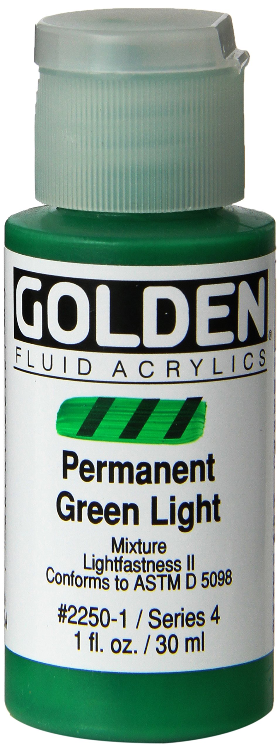 Pro-Art Golden Fluid Acrylic Paint 1 oz-Permanent Green Light