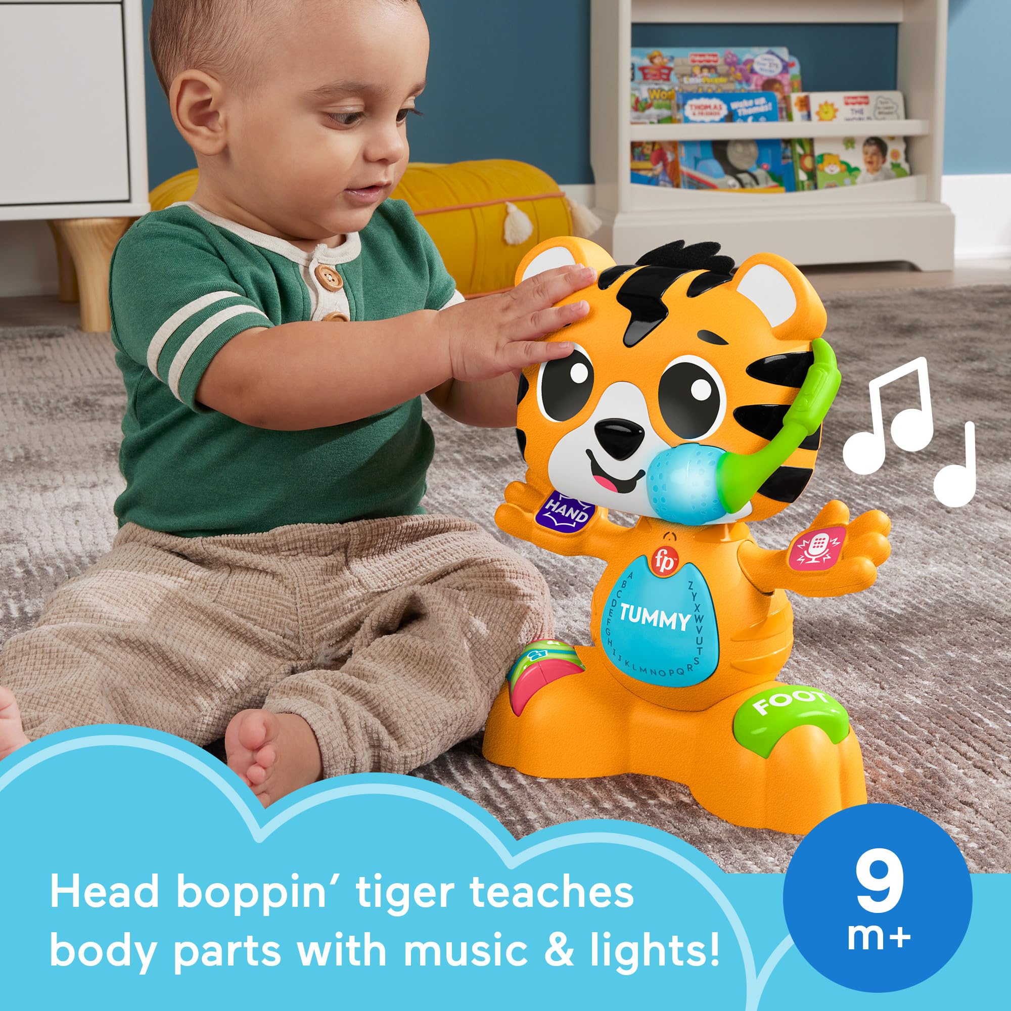 Fisher-Price -Link Squad Tiger Body Parts Musical Activity Toy HYL00, Multicoloured, Medium - Image 2