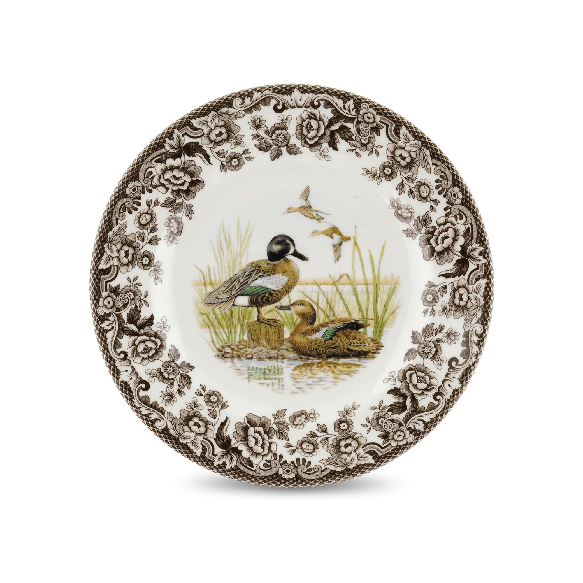 Amazon.com | Spode Woodland Salad Plate, Blue Winged Teal, 8