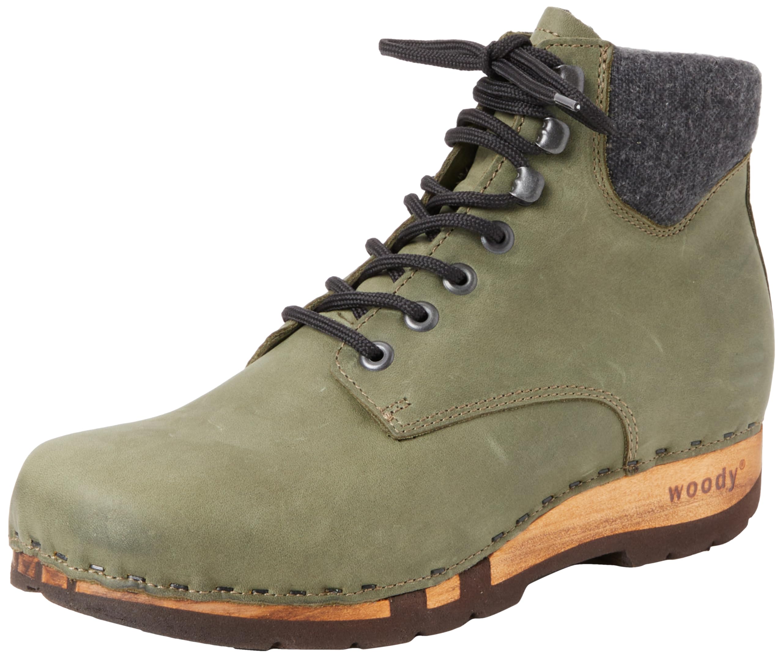 Woody Women's Mona Ankle Boots, Green, EU 43, Green, 10 UK