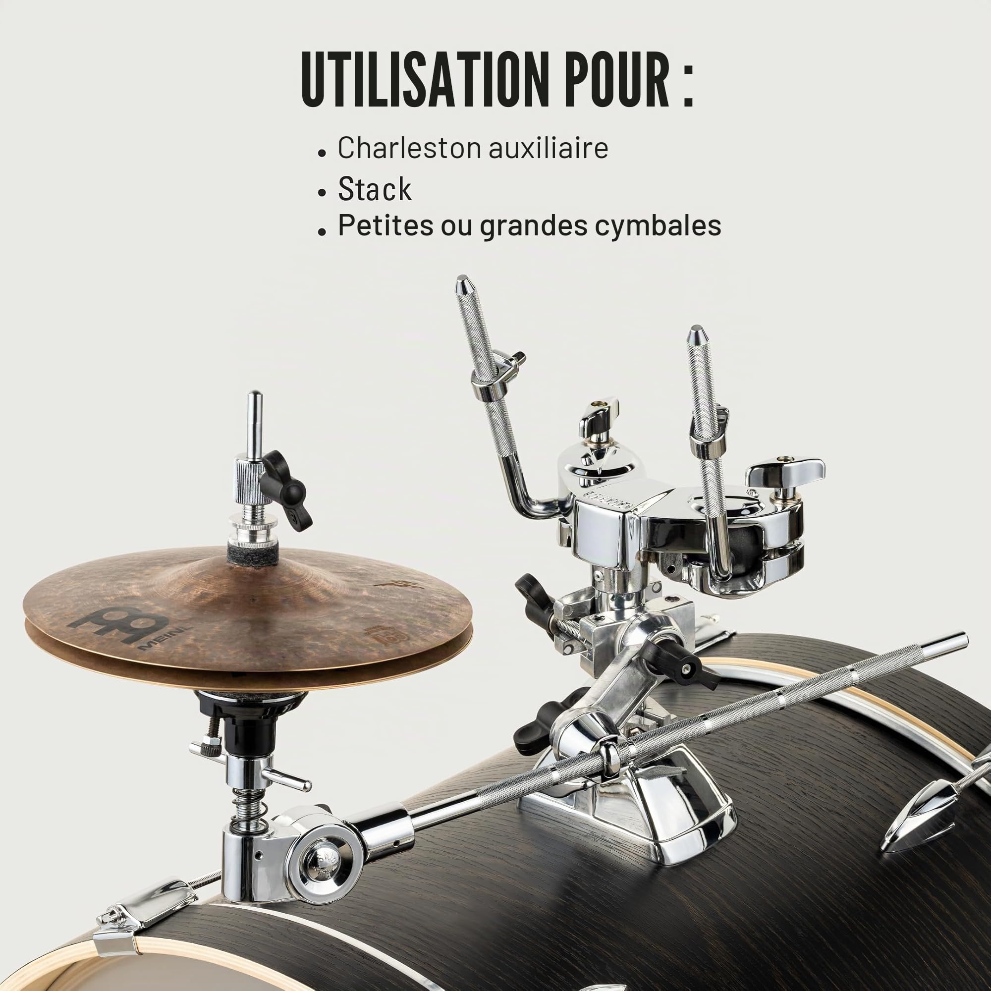 Meinl MXH X-Hat Support de cymbale avec tension, hauteur et angle réglables