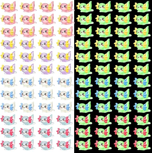 Miniatura 1 de Ferraycle 150 piezas de mini-resina luminosa de ajolote de ajolote diminuto animal figura de ajolote diminuto animales de resina para bricolaje,