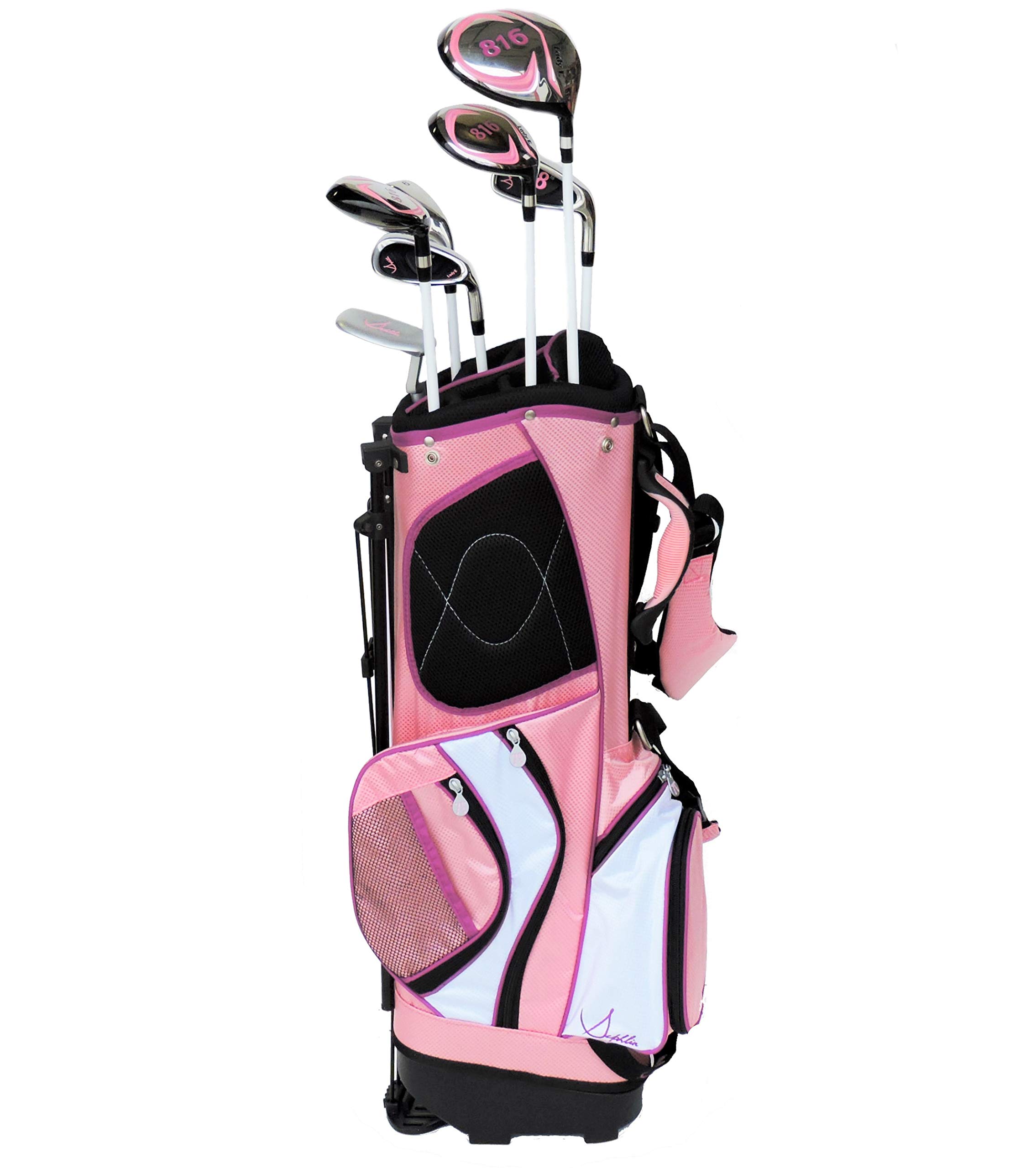 Lady Talia - Juego de 7 palos de golf y bolsa de golf para diestros (10 a 14 años), color rosa