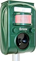 Broox 2025 Upgraded Solar Animal Repellent, Cat Repellent Outdoor, Squirrel Repellent, Deer Repellent, Ultrasonic pest Repeller, IP65 Waterproof, Motion Detection, Dog, Raccoon, Skunk, Rabbit, Rodent