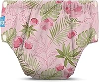 Vista 1 de Charlie Banana Reusable Potty Training Underwear with Snaps, Designed to minimize Accidents, Pink Forest, Size S (12-20 lbs)