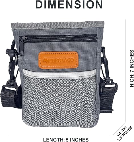 Miniatura 8 de Bolsa de golosinas para perros, bolsas versátiles para entrenamiento de mascotas con capacidad para 2 tazas de croquetas, juguetes, teléfono y