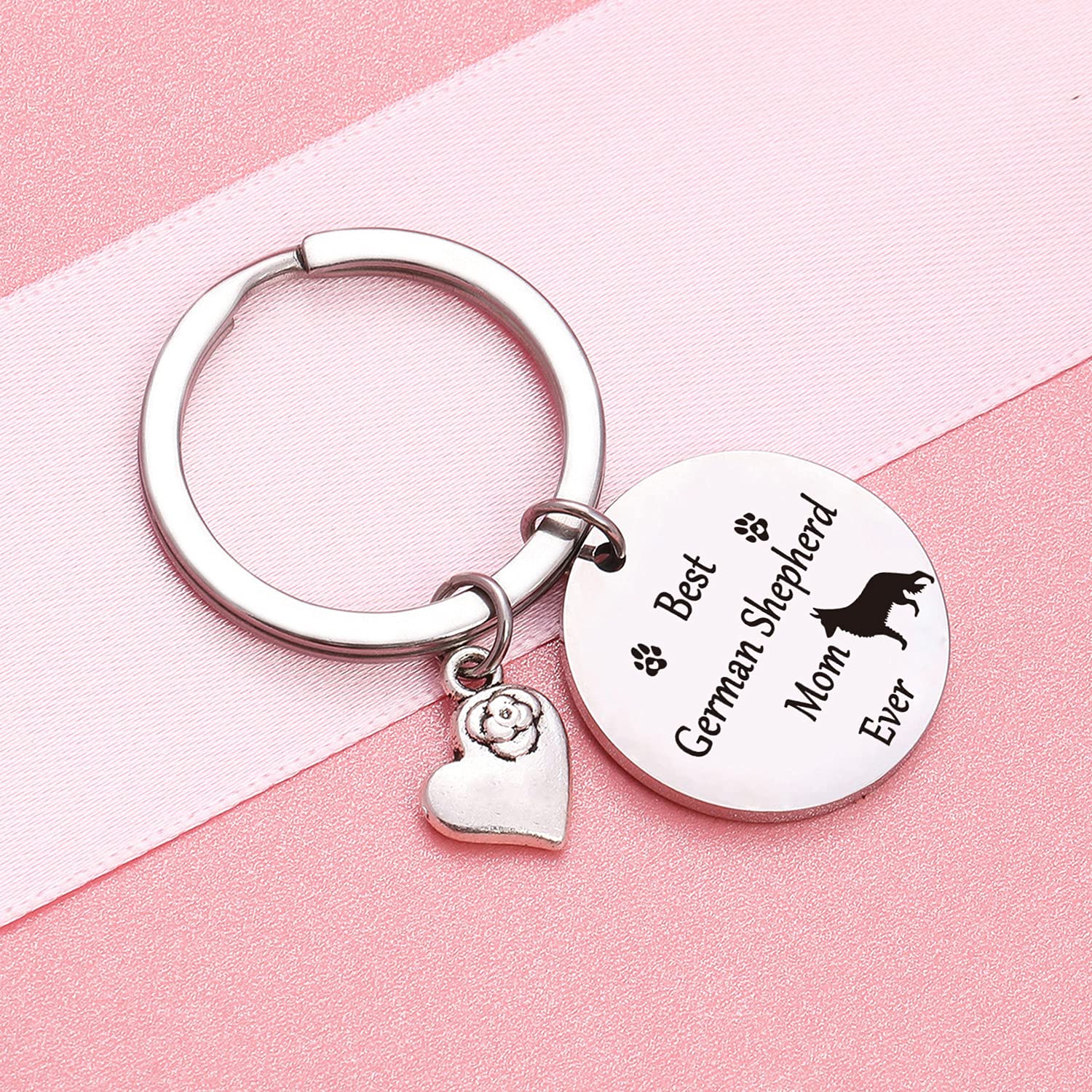 NOTHERS RSZOTW German Shepherd Keychain - German Shepherd Dog Mom Gifts - Dog Keychain