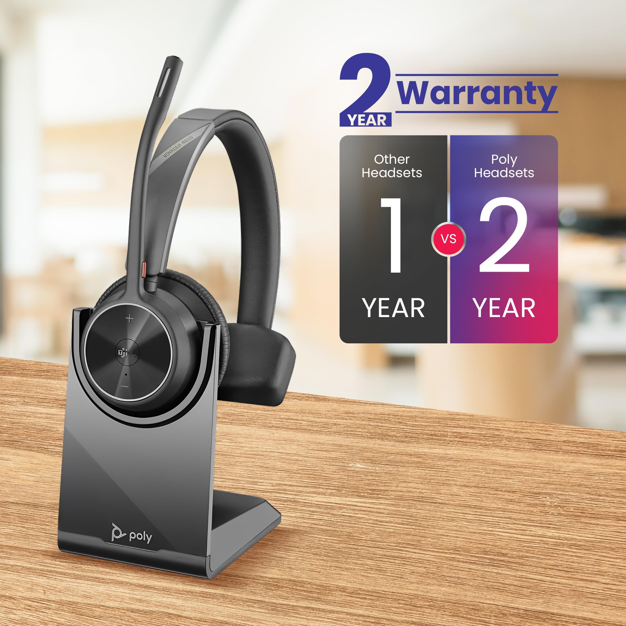 Amazon.com: Poly Voyager 4310 - UC Wireless Bluetooth Mono Headset