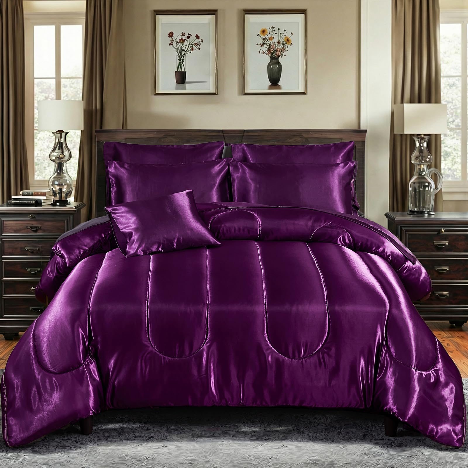 Bedding_Dreamer Satin Comforter Set Queen