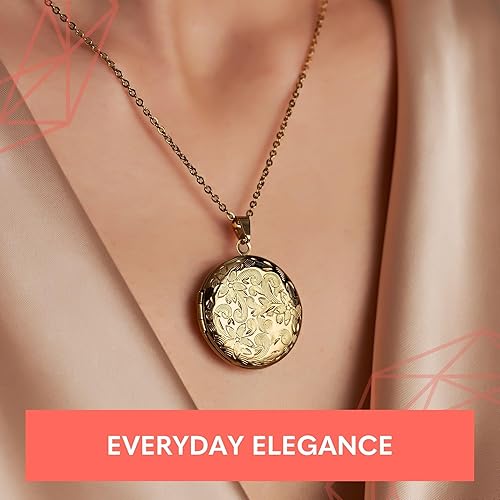 Miniatura 2 de Collar de Medallón de Cadena de 18 Pulgadas de Mighty Dainty para Mujeres y Niñas, Cadena de Joyería, Imagen en el Interior, Cadenas para Mujer,