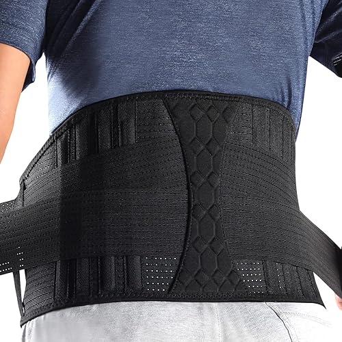 Cinturón de apoyo lumbar para levantar la espalda, hernia de disco, ciática, alivio del dolor, soporte lumbar transpirable para hombres y mujeres