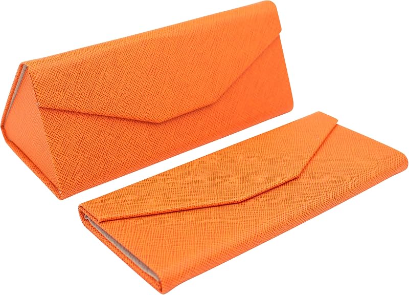 Glasses Case for Men and Women - Magnetic Folding Hard Shell Sunglass Holder - Inspired by Solid Color