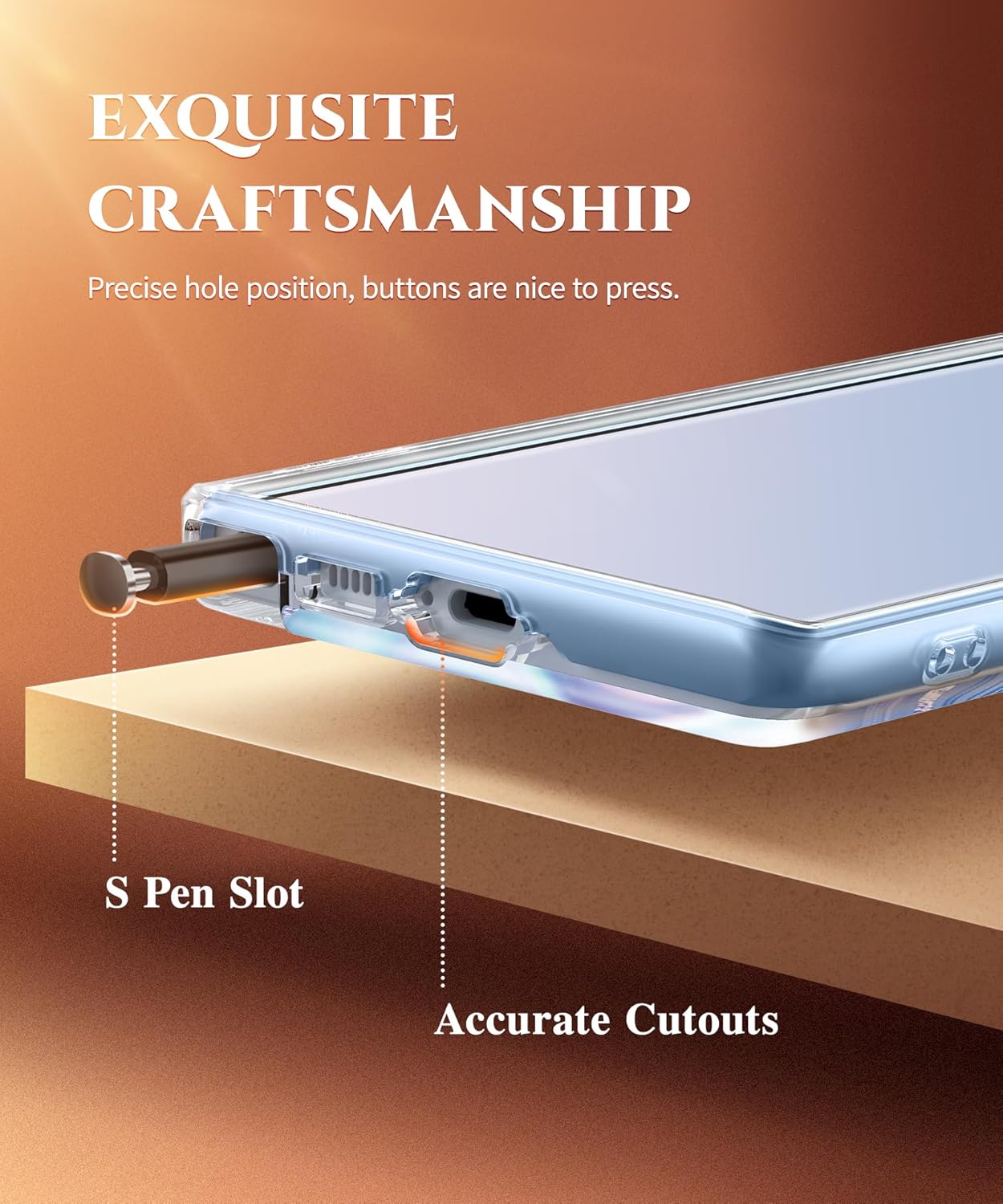 GVIEWIN for Samsung Galaxy S23 Ultra Case with Slide Camera Cover, [Built-in Screen Protector] [2 Front Frames] Military Grade Shockproof, Marble Protective Phone Case 6.8", Aurora/Azure Blue - Image 7