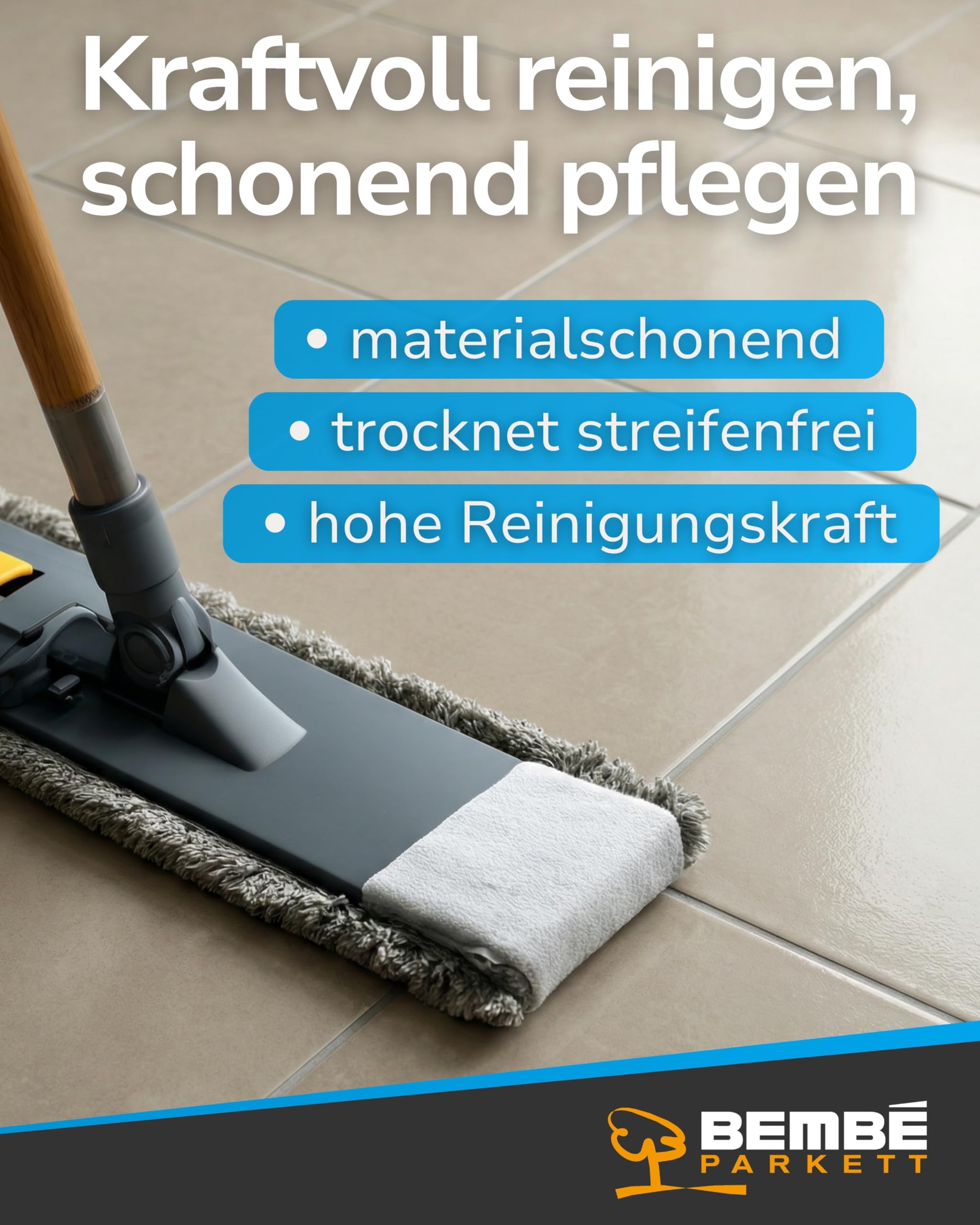 Bembé Neutralreiniger I 5 Liter I Universeller Bodenreiniger für alle Hartböden I pH neutraler Schonreiniger I Streifenfrei ohne Nachreiben I biologisch abbaubar & frei von Mikroplastik