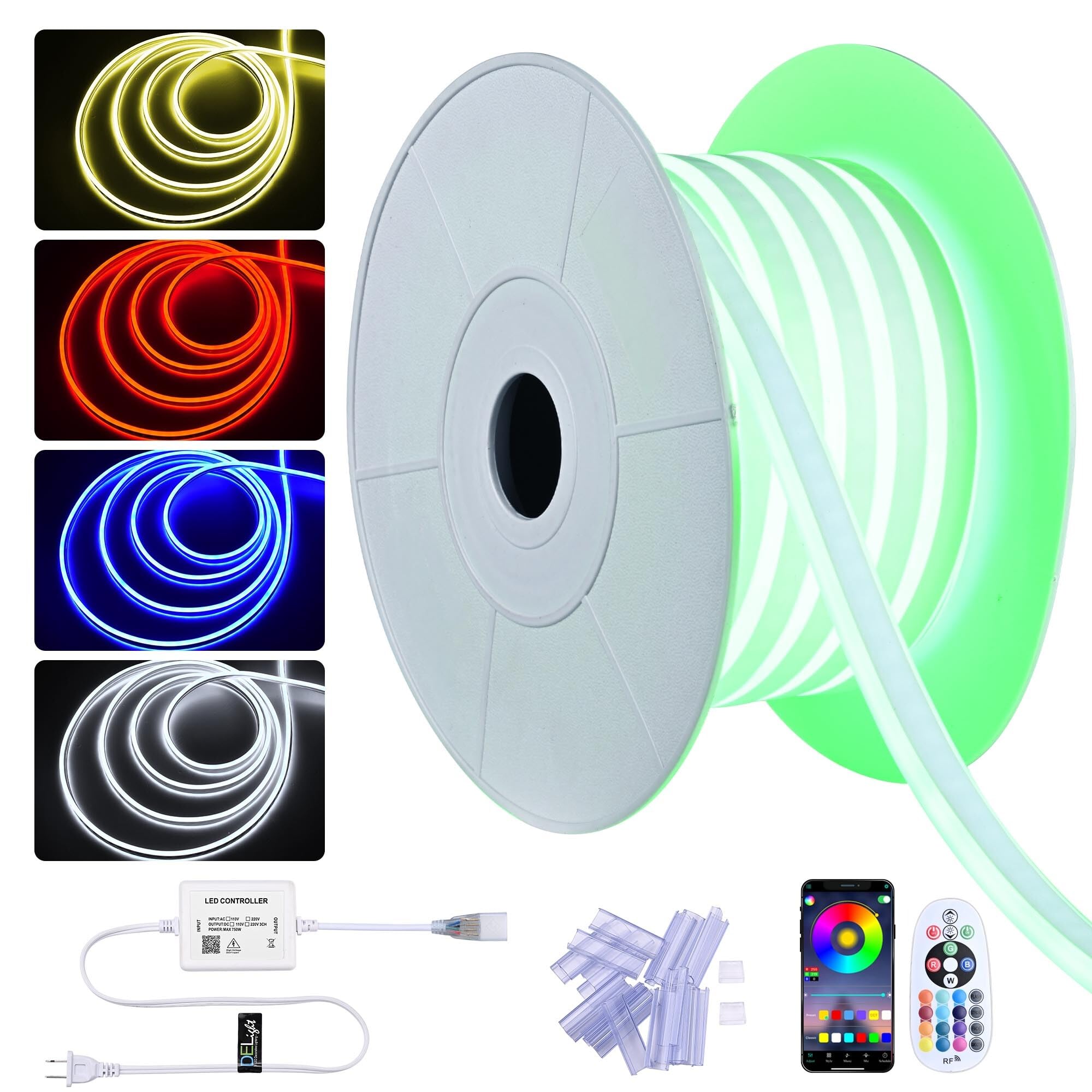Rgb Rope Snapklik.com : DELight 50FT RGB Neon Rope Lights