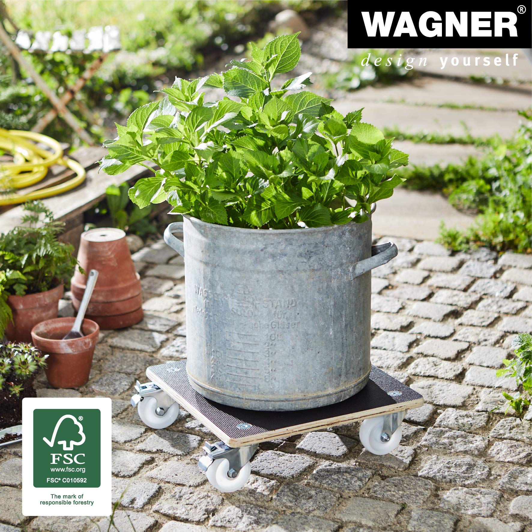 'Wagner "Maxi Grip, 38 x 38 x 38 cm – TK 20133801 Chariot à plantes 250 kg