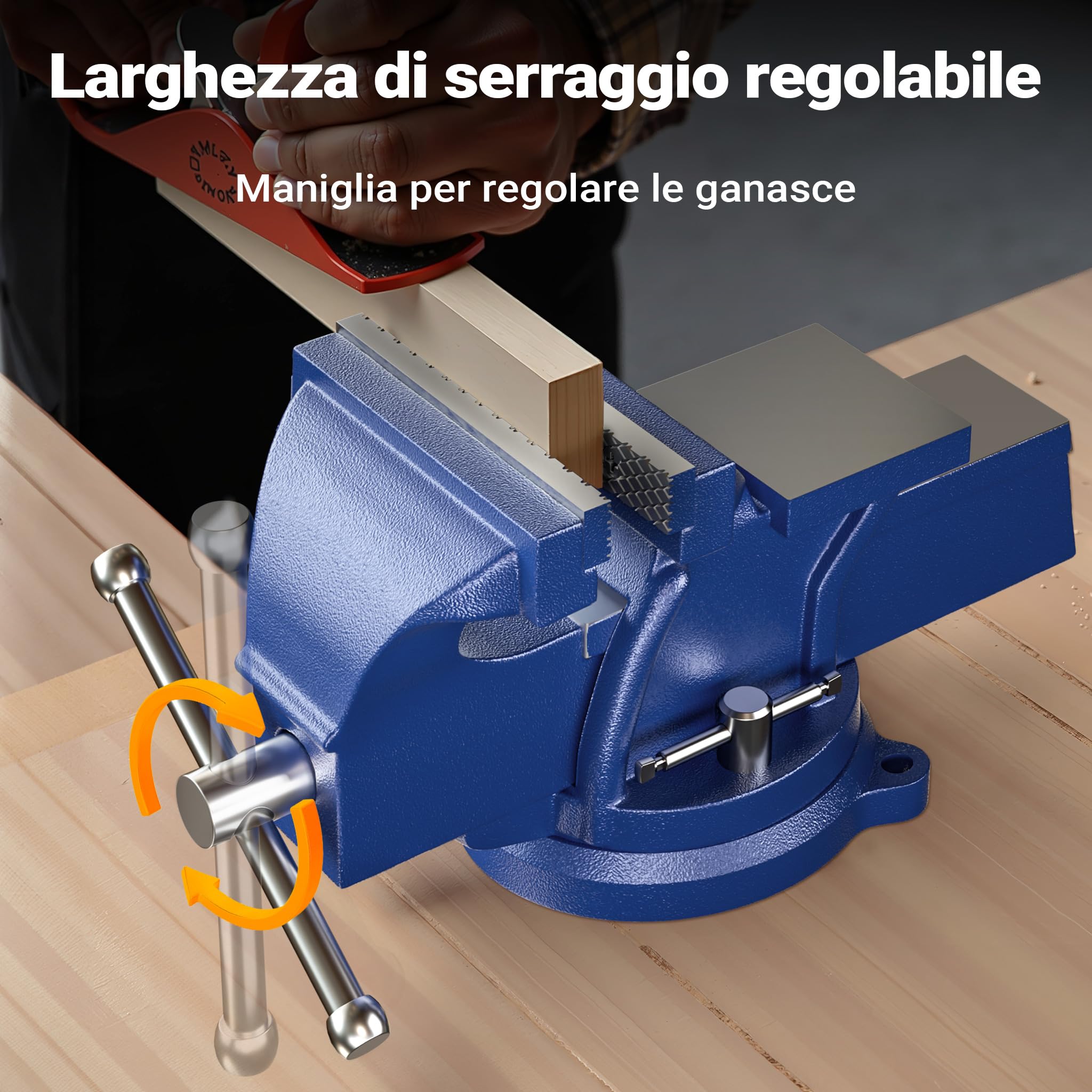 Morsa da banco Light Duty 100mm con incudine e ganascia di serraggio per sollecitazioni leggere
