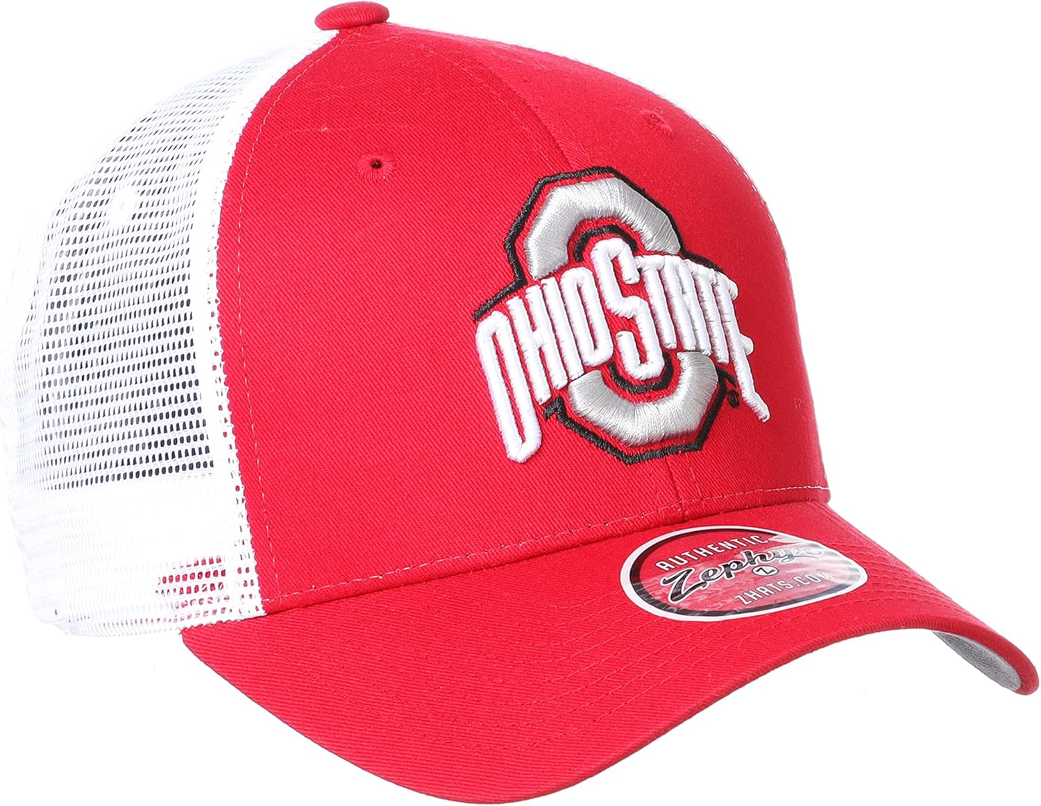 Zephyr Men's Ohio Sate Buckeyes Adjustable Snapback Hat Big Rig, Ohio State Buckeyes Red, Adjustable - Image 2