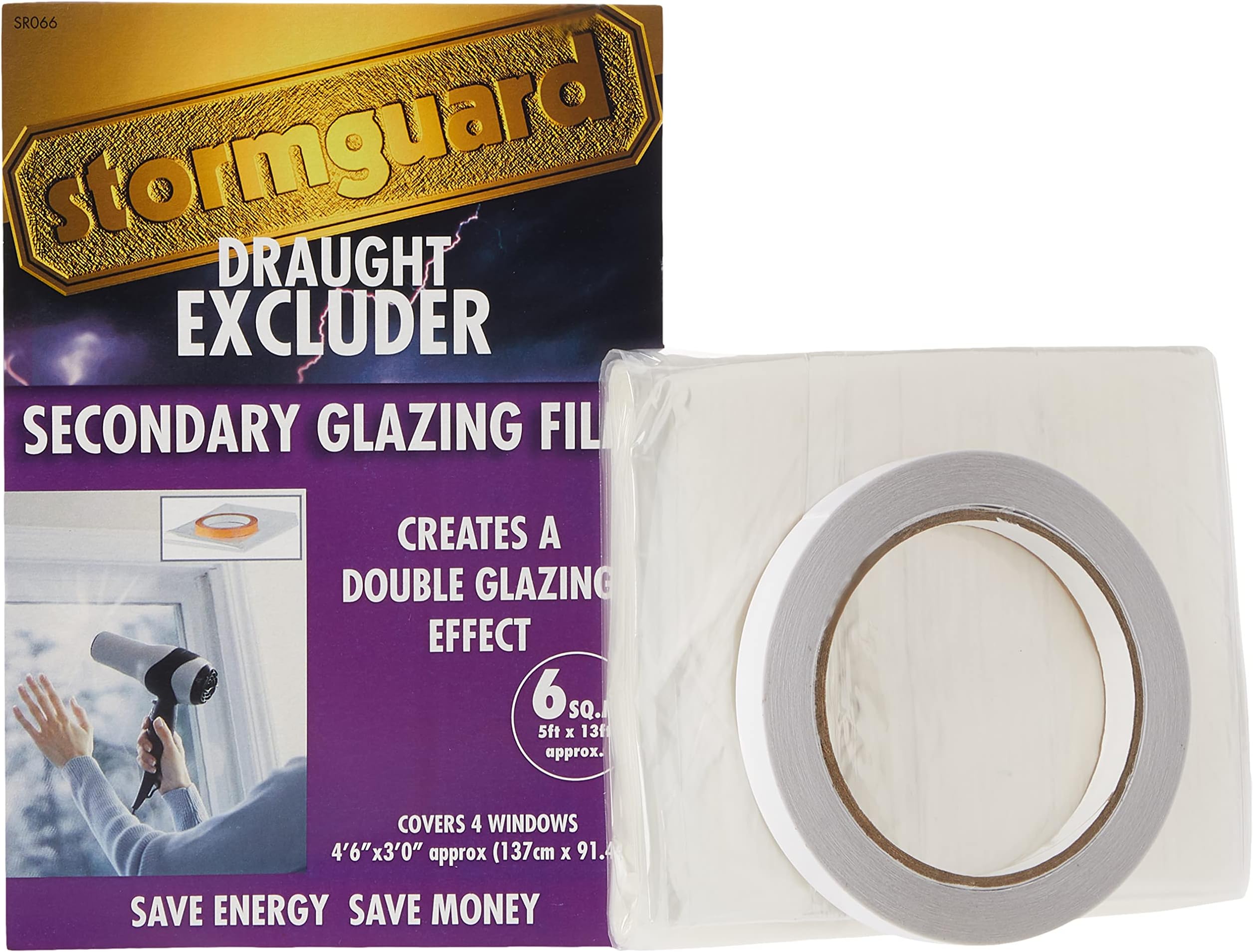 Stormguard 11SR0666SQM 6Sq m Secondary Glazing Window Insulation Film