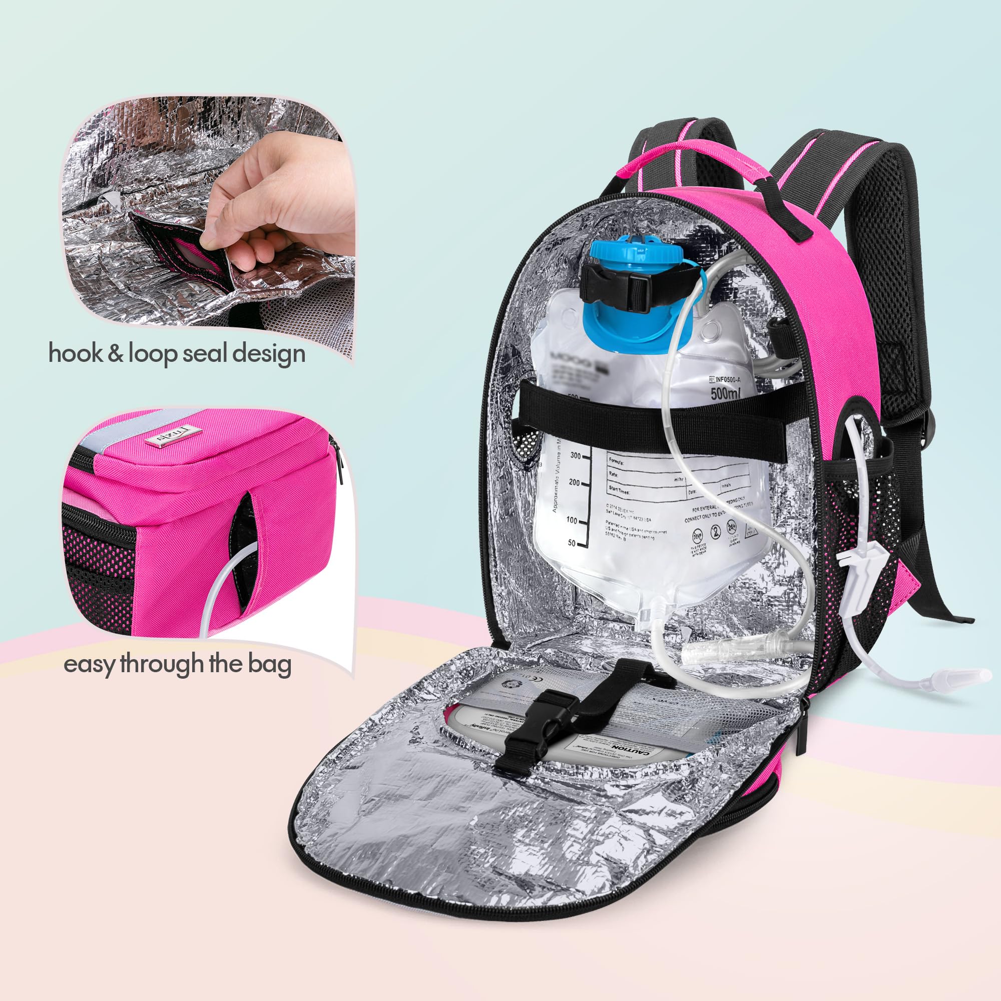 Luxja Feeding Tube Backpack for G Tube J Tube and GJ Tube - Image 2