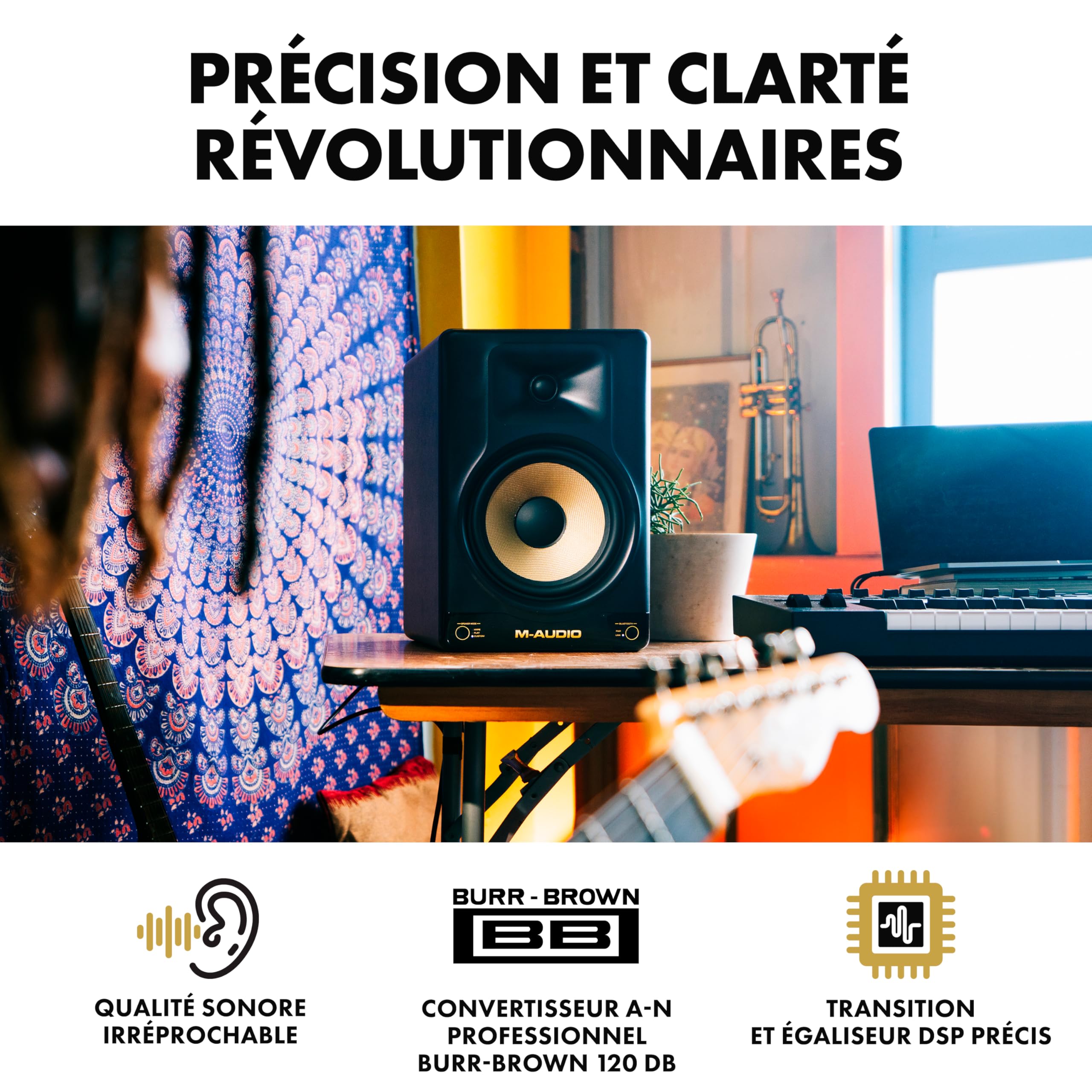 M-AUDIO Forty Sixty Enceinte de Monitoring Studio 6.5" 100W Bluetooth DSP