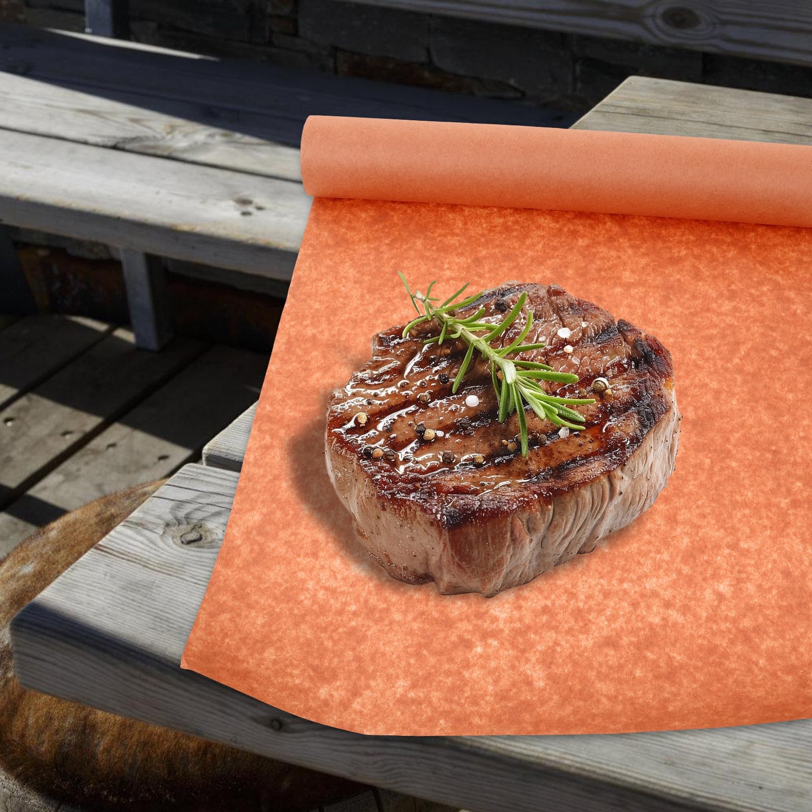 ABOOFAN Rotolo di Carta Regalo Marrone per Imballaggio e Barbecue, Carta da Forno Antiaderente e Pratica per Grigliare e Cuocere Dolci in Casa