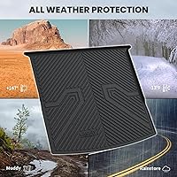 Vista 7 de LASFIT Tapete de carga para VW Tiguan 2018-2024 (ajuste 5 asientos), protección para todo tipo de clima, tapete de maletero de elastómero