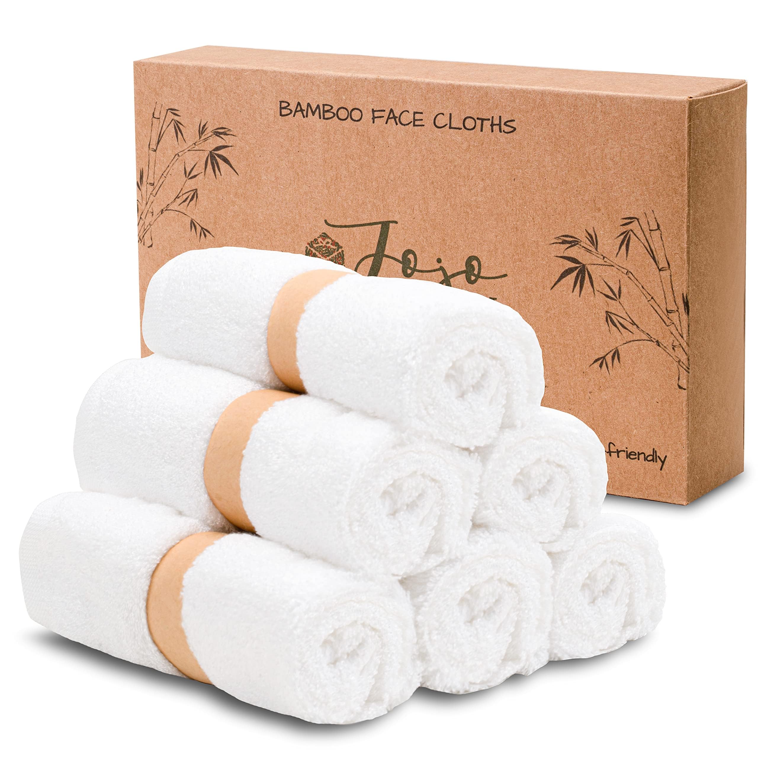 JoJo Jr. Flannel Face Cloth (Pack of 6) Reusable Face Towels(25 * 25 cm) for Washing Face Baby Wash Cloth White Flannels Face Cloth (White, Regular)