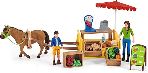 Miniatura 4 de Schleich Farm World, juego de 21 piezas, juguetes de granja para niñas y niños de 3 a 8 años, soporte de granja móvil Sunny Day (42528n)