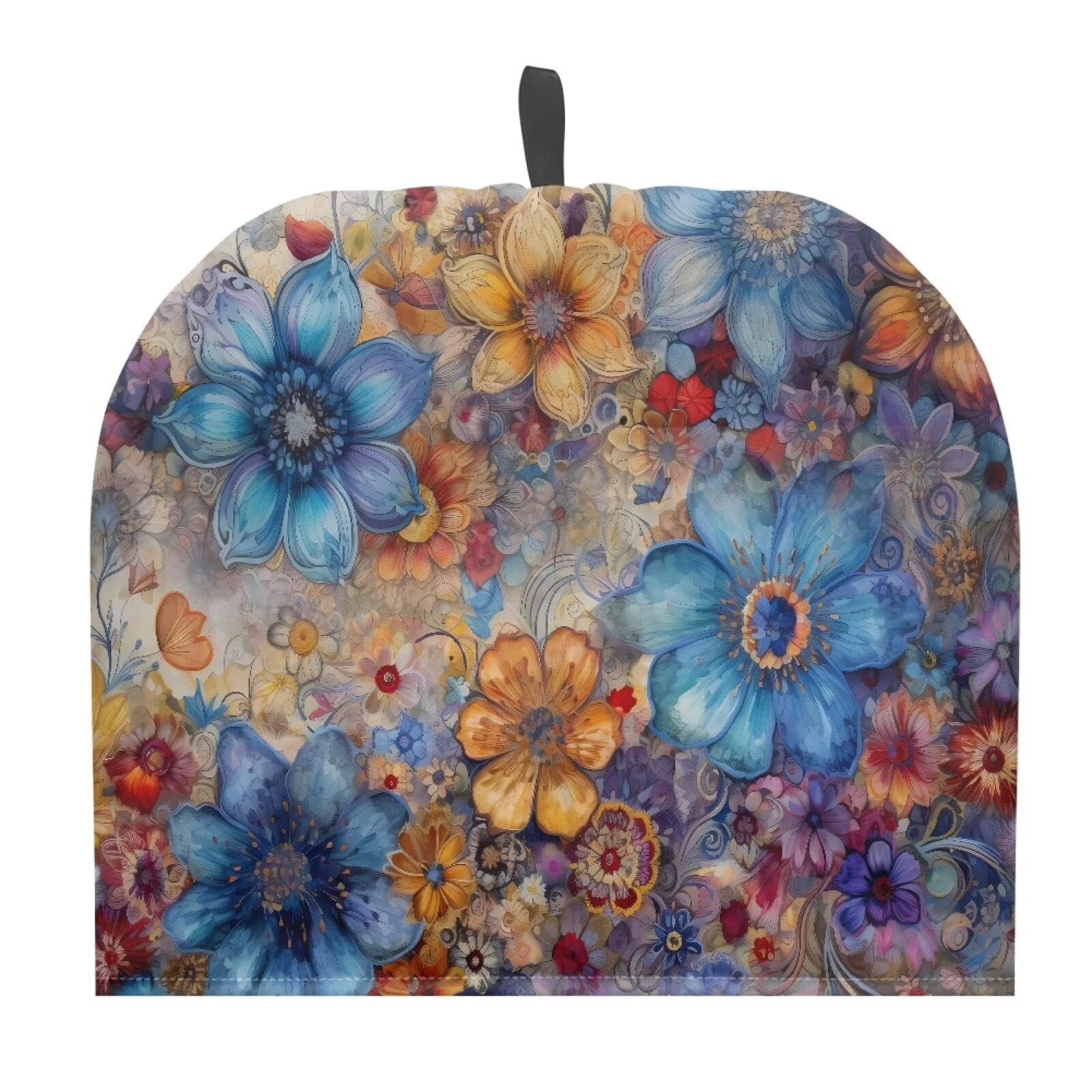 Hippie Floral Tea Pots Cosy Kitchen Tea Pot Dust Cover Insulated Kettle Cover Breakfast Warmer for Home Kitchen Decorative Easy to Clean and Portable Vacation