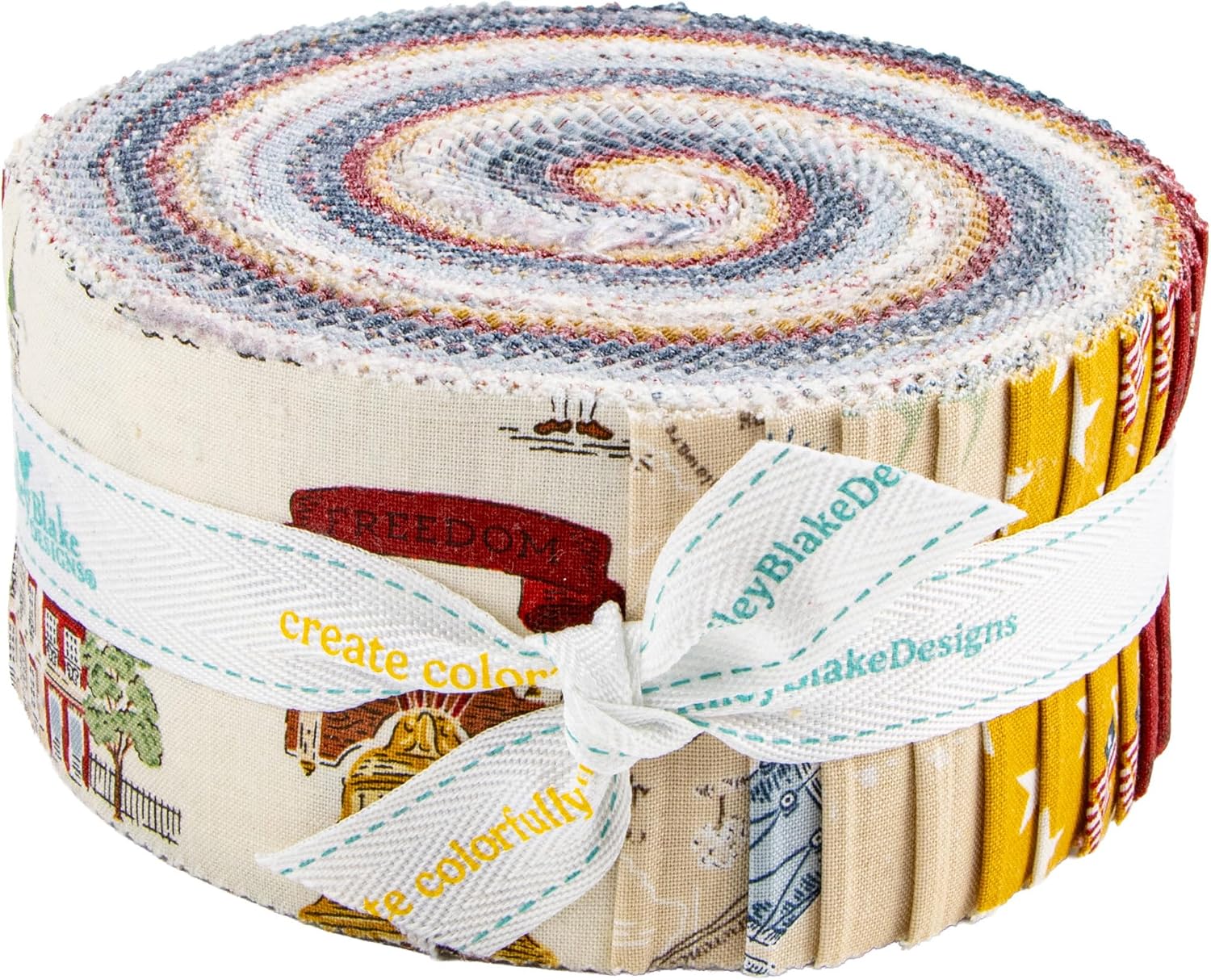 Independence Rolie Polie 40 2.5-inch Strips Jelly Roll Riley Blake Designs RP-17330-40