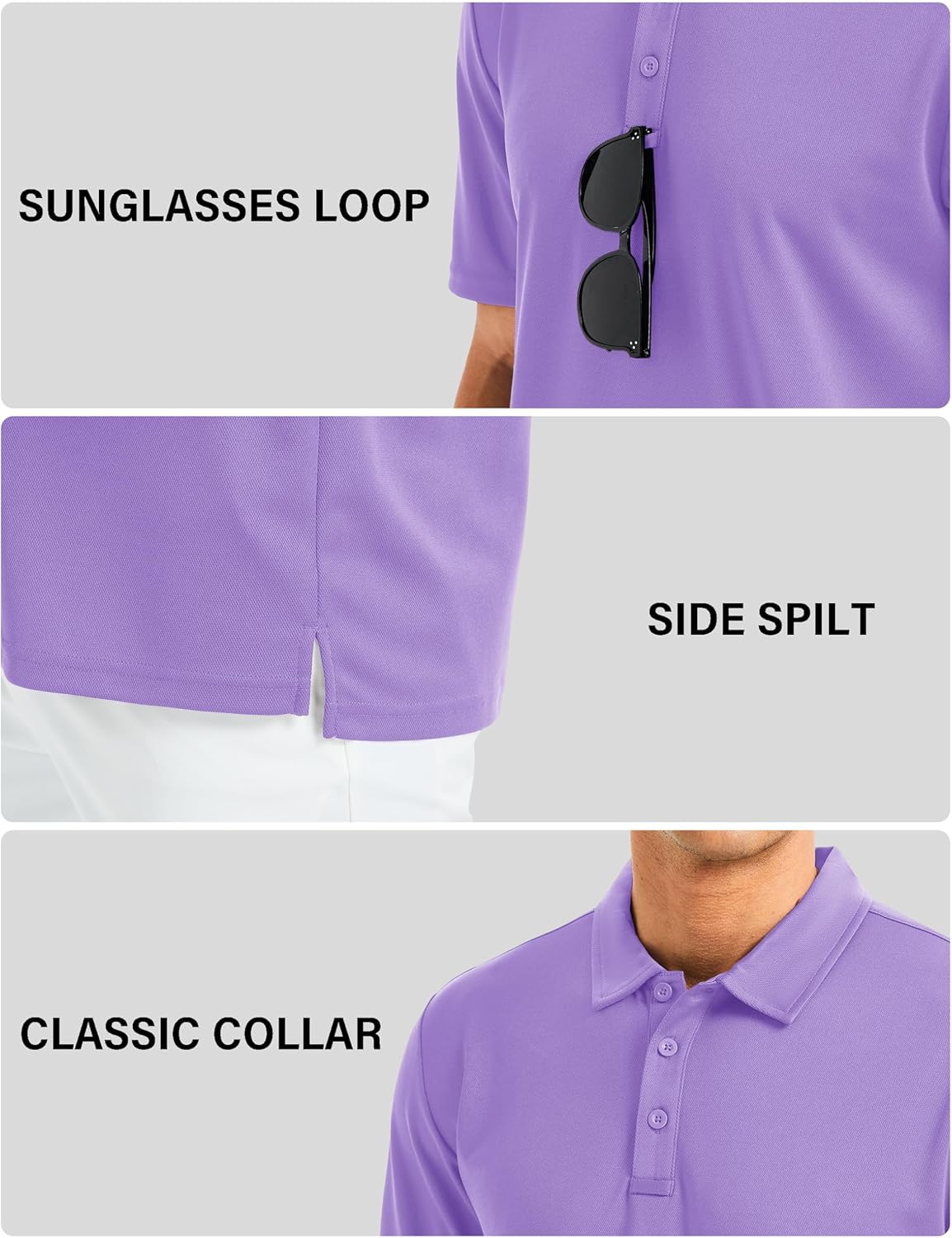 MAGCOMSEN Men's Polo Shirts Short Sleeve Golf Quick Dry Collared Moisture Wicking Athletic Performance Polos - Image 4