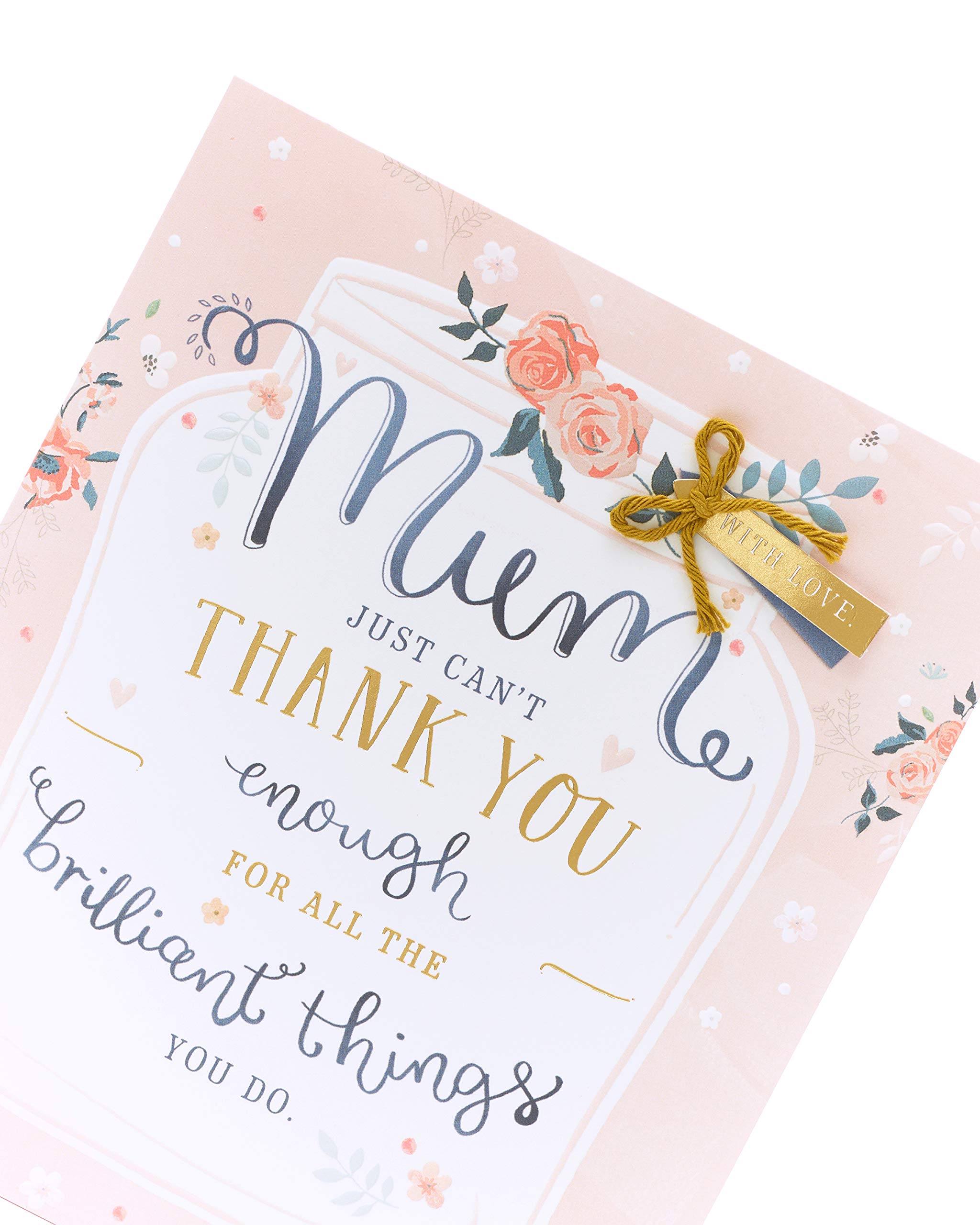 Biglietto Di Auguri Per Festa Della Mamma UK Greetings - Con Glitter E Dettagli In Rilievo