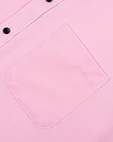 Vista 37 de Alimens & Gentle - Camisas de vestir con bolsillo y manga corta, de color liso y sin arrugas, estilo casual con botones, para hombres