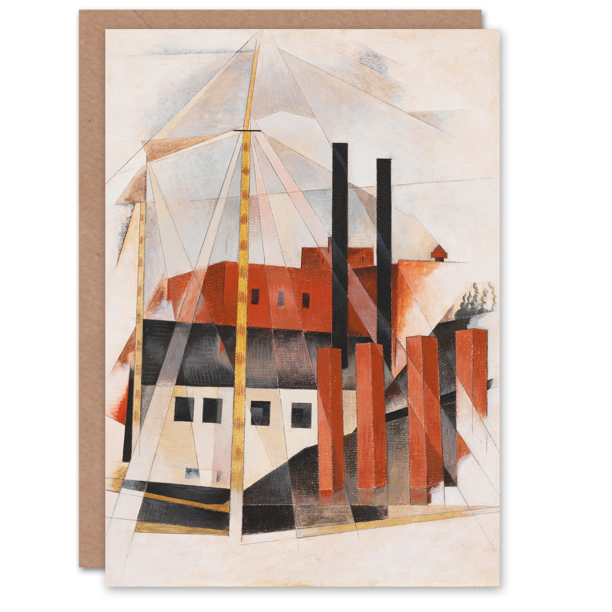 Artery8 Charles Demuth Art Card Piano Movers Holiday Cubist Painting