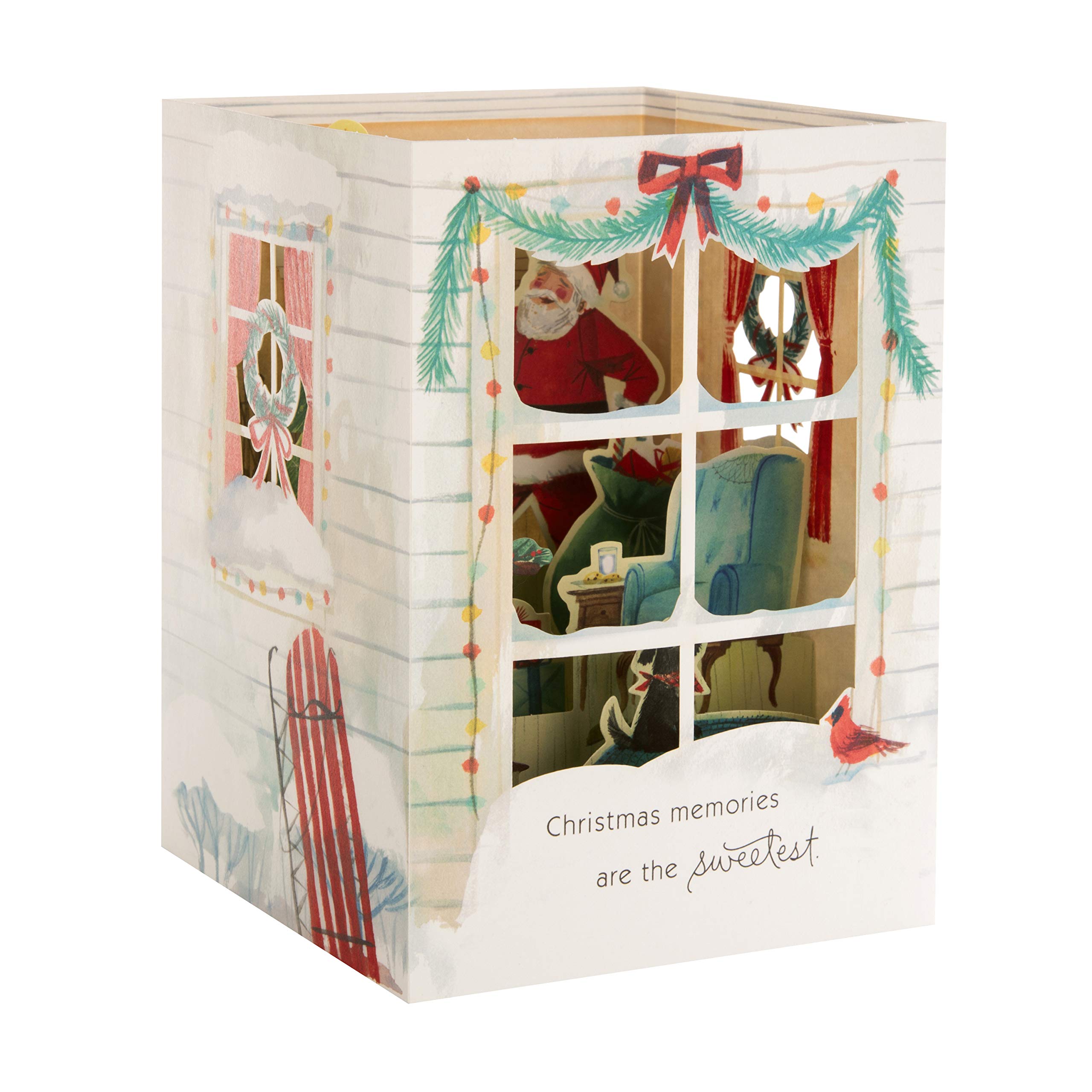 Hallmark Paper Wonder - Biglietto di Natale pop-up 3D Oh What Fun Snow Globe