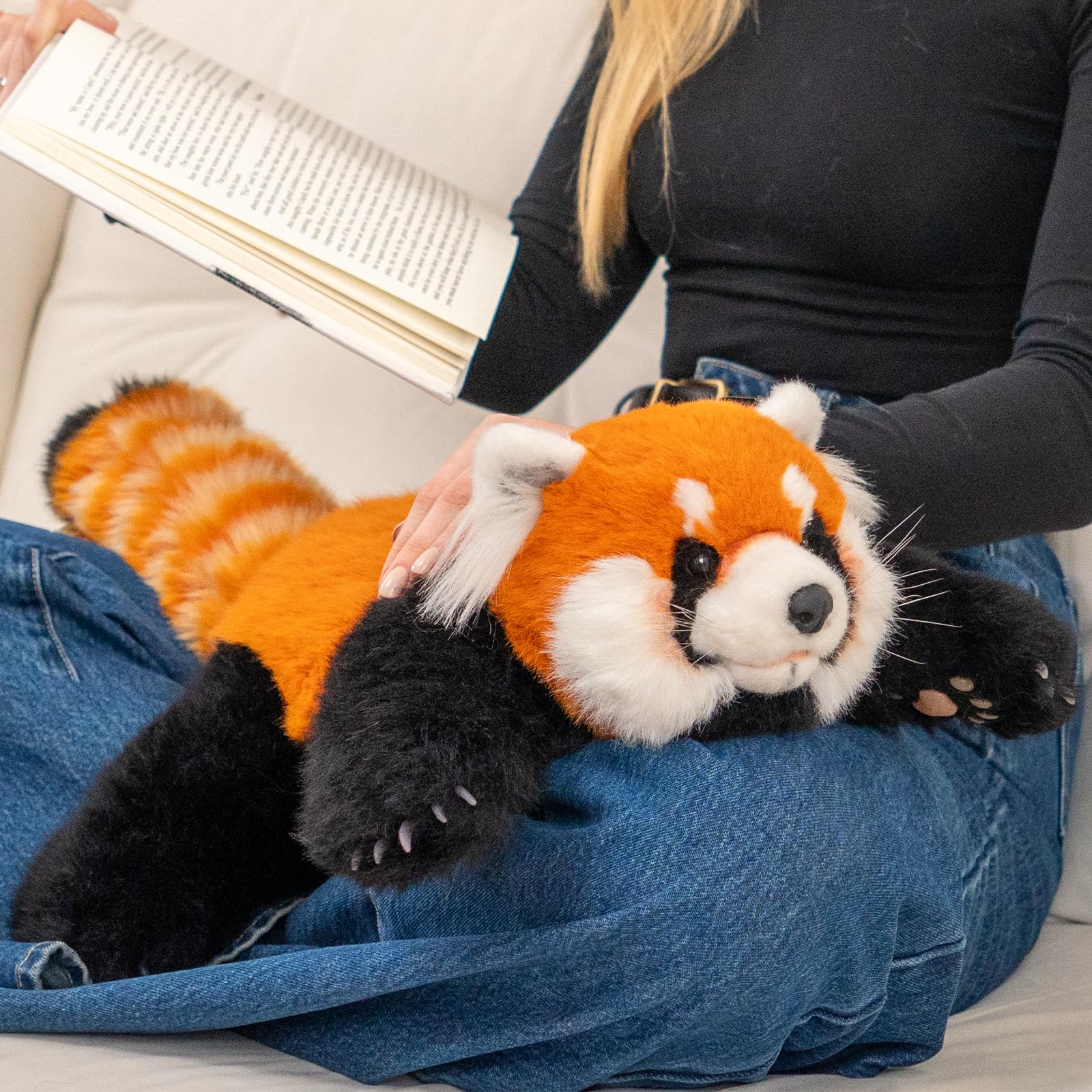 Amazon.com: Chongker Cute Red Panda Plush Toy, Weighted Stuffed