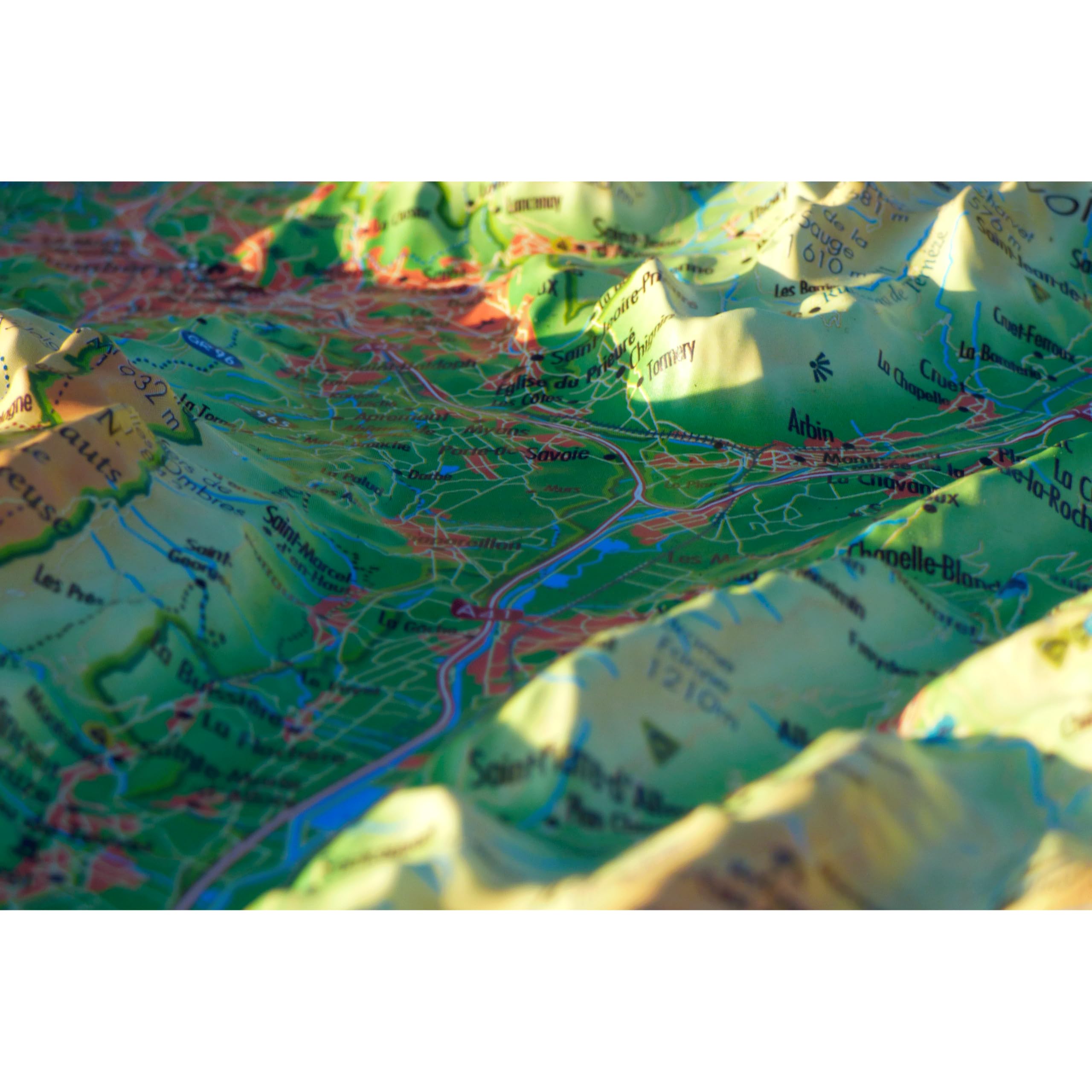 CARTE EN RELIEF DES BAUGES-BELLEDONNE-CHARTREUSE: CARTE EN RELIEF DES BAUGES-BELLEDONNE-CHARTREUSE