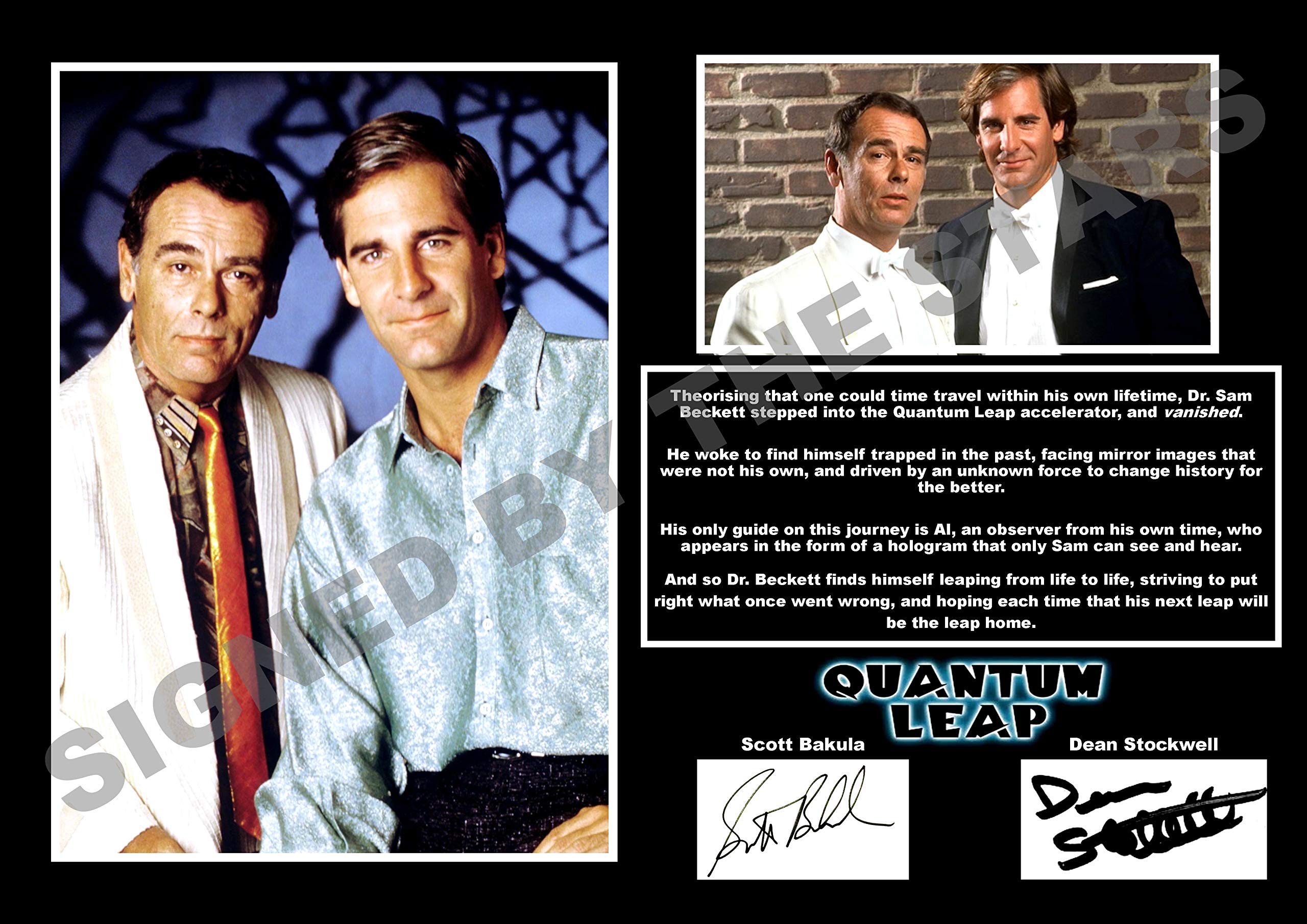 Signed By The Stars Multi Stunning Quality Quantum Leap Signed/Autographed Print (A4 Print 29.7Cm X 21Cm)
