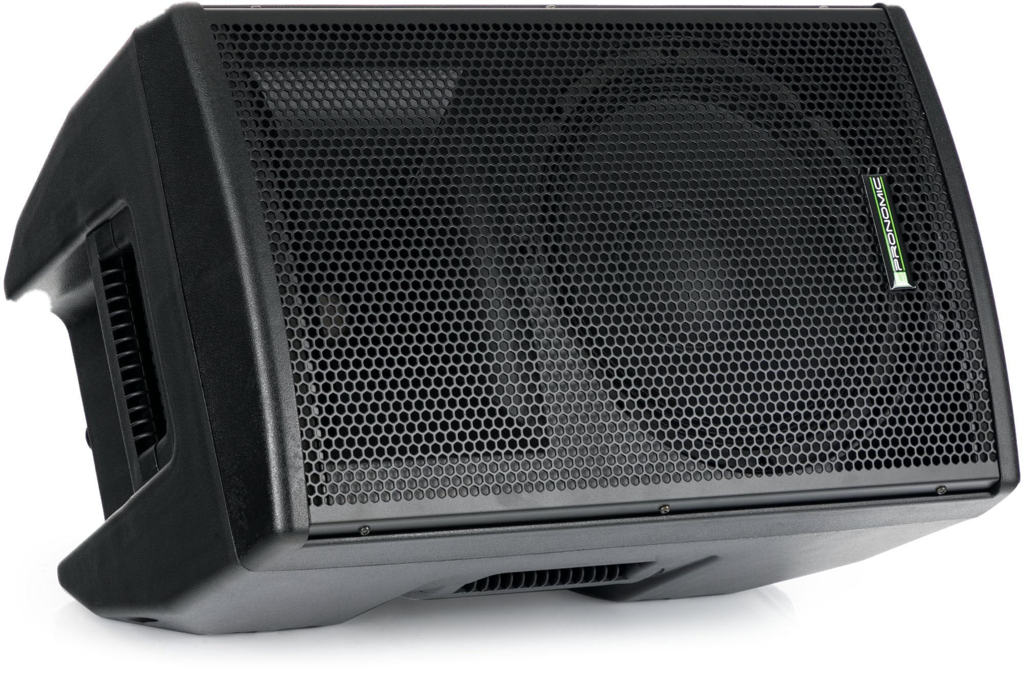 Pronomic E-210 MA Stereo Set - 2 aktive 2-Wege Boxen - Leistung: 2X 100 Watt (RMS) - 10" Woofer + 1,0" Kompressions-Treiber - Bluetooth-Empfänger und MP3-Player mit USB/SD - Monitorschräge