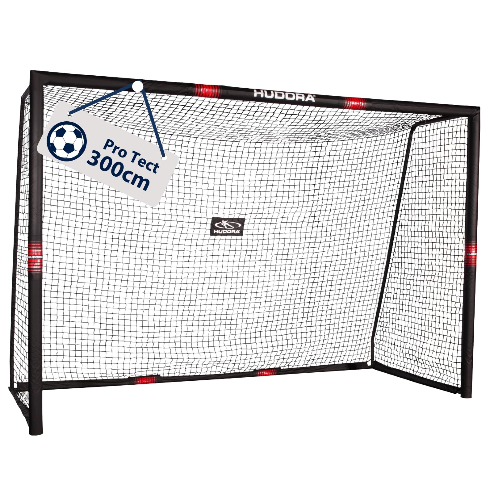HUDORA Pro Tect Soccer Goal - Great Soccer Goal for Kids and Adults - Padded Soccer Goal with Net