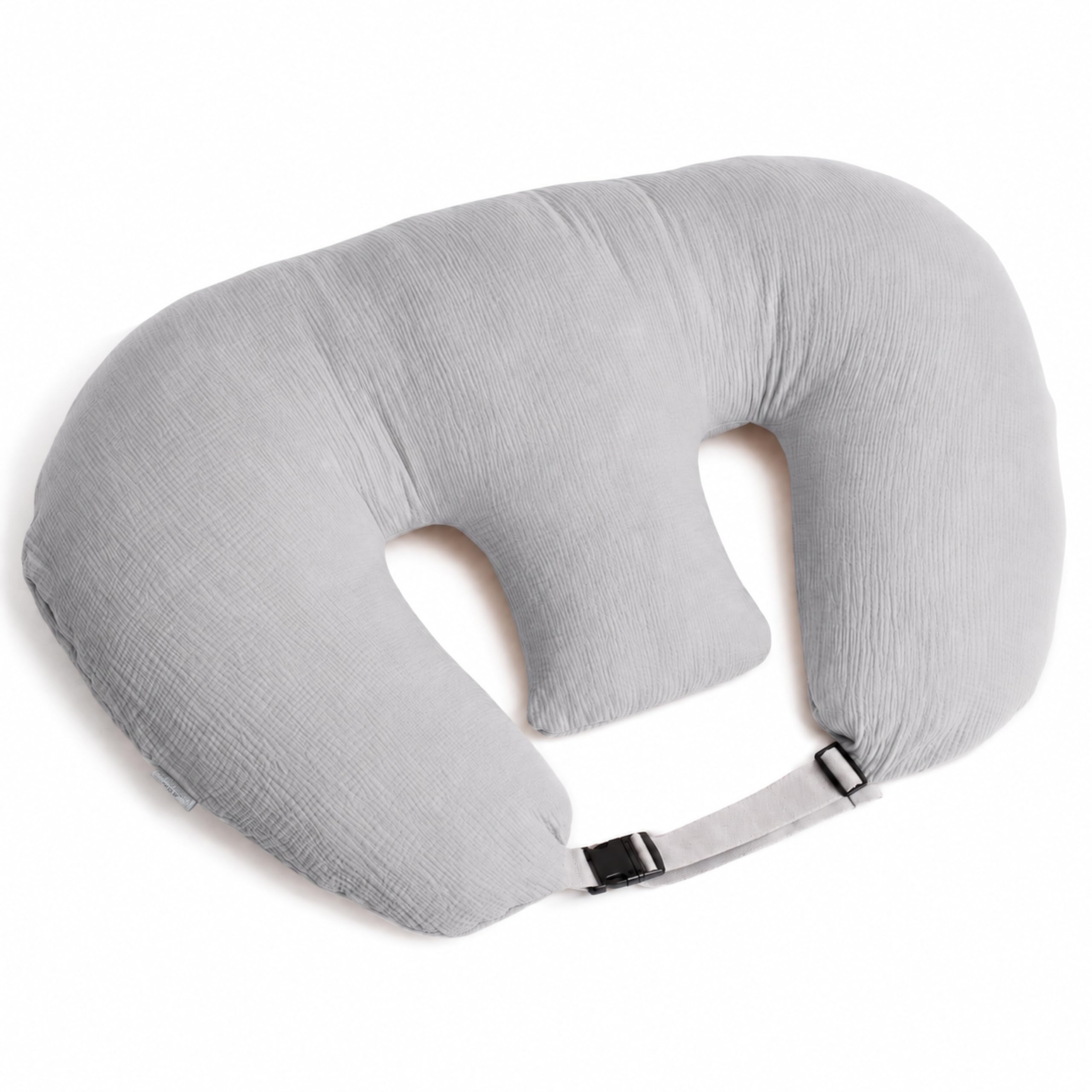 Cojín de lactancia para gemelos con funda lavable de algodón de muselina, almohada de lactancia gemela, almohada de lactancia gemela, almohada de embarazo, almohada para embarazadas