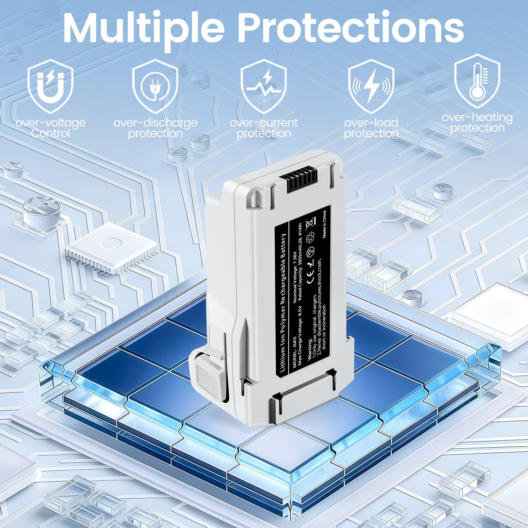 batería de Vuelo Inteligente para la Serie Mini 4 Pro Paquete de 1 Unidad 3850 mAh Capacidad Mejorada Que Ofrece 47 Minutos de autonomía Batería de Repuesto para Drones dji Mini 3/3 Pro/4 Pro
